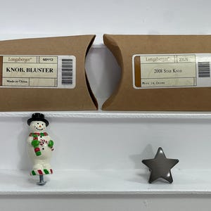 Longaberger Basket Lid Knob Replacement Accessories | Choose From: Bluster Knob Or Pewter Americana Star Knob