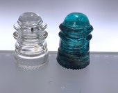 Hemingray Glass Telegraph Insulator 12 Choose From Aqua w Patent Date May 2 1893 Or Clear Marked Made in USA 4-41
