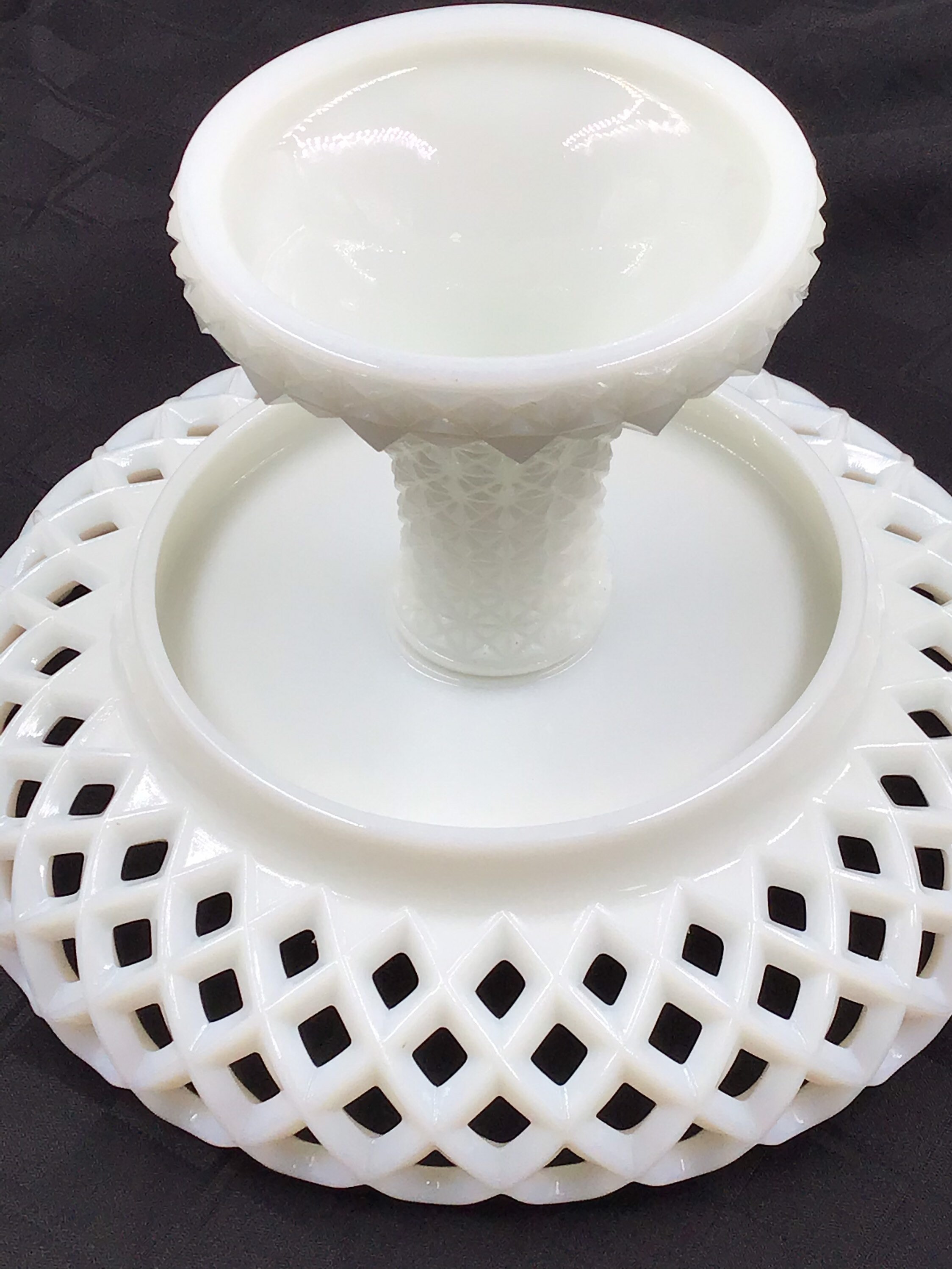 Challinor and Taylor Cut Square & Rib With Open Lattice Milk | Etsy