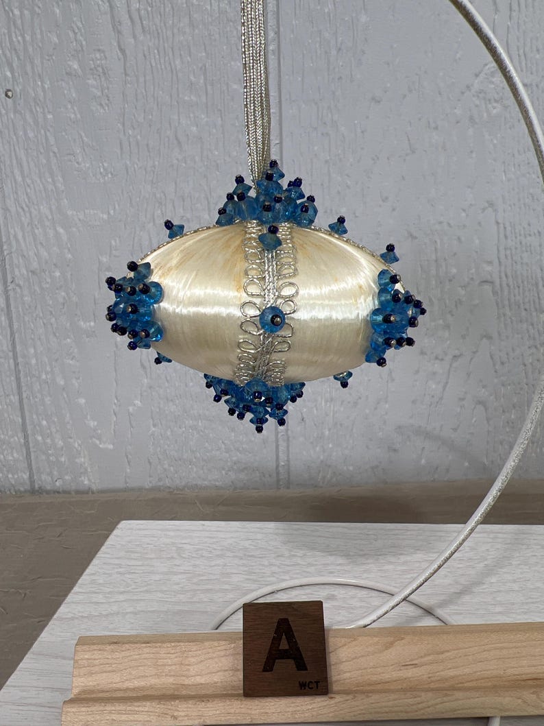 Vintage 196070's Handcrafted Ornate Push Pin Christmas Ornament