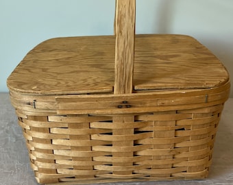 Dresden Basket - Cake Basket Made By J.W. Longaberger and Signed By Both Of J.W.'s Daughters | Judy and Genny | Original Price Written 1.95