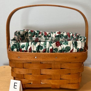 Longaberger Berry Baskets Choose From: Large Square Berry Basket, Medium Square Berry Basket, Or Small Square Berry Basket Opt.E-MedBerryHolly