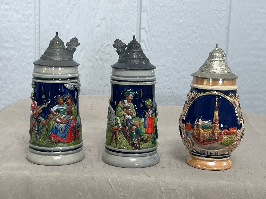 Vintage Original Thewalt Western Germany Pottery German Lidded Beer