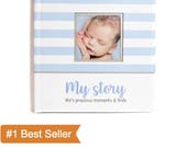 Baby Book First Year Baby Journal Baby Memory Book New Baby Gift Baby Shower Gift Pregnancy Gift, Gender Neutral - Blue