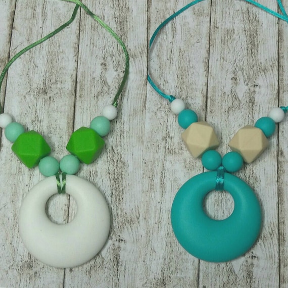 Items similar to Nursing necklace Silicone beads Teething necklace