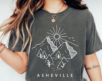 Asheville North Carolina Comfort Colors® Shirt, Asheville NC T-shirt Tshirt, Asheville NC Unisex Tee, House Warming Gift for Trip TRENDY