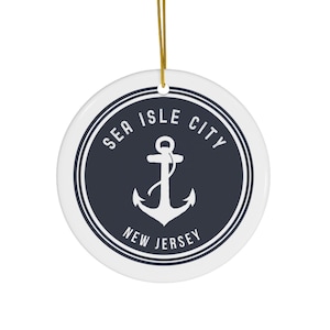 Sea Isle City New Jersey Ornament, Sea Isle City Gift, Sea Isle City Souvenir, Sea Isle City Home, House Warming Gift, Sea Isle City Wedding