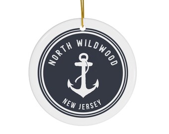 North Wildwood New Jersey Ornament, North Wildwood NJ Gift, North Wildwood Beach, North Wildwood Trip, House Warming Gift