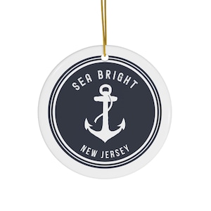Sea Bright New Jersey Ornament, Sea Bright NJ Gift, Sea Bright Souvenir, Sea Bright Trip, Sea Bright Beach, House Warming Gift, Wedding Gift