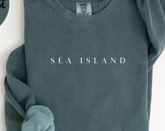 Sea Island Georgia Sweatshirt, Comfort Colors®, Sea Island GA Crewneck Sweater, Sea Island GA Unisex Shirt, Gift Souvenir Trendy