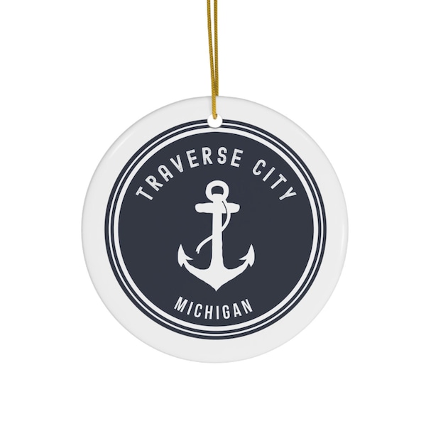 Traverse City Michigan Ornament, Traverse City MI Gift, Traverse City Souvenir, Traverse City Home, House Warming Gift, Traverse City MI