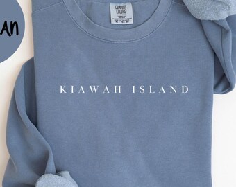 Kiawah Island SC Sweatshirt, Comfort Colors®, Kiawah Island SC Crewneck Sweater, Kiawah Island South Carolina Unisex Shirt, Gift Souvenir