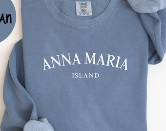 Anna Maria Island Florida Sweatshirt, Comfort Colors®, Anna Maria Island FL Crewneck Sweater, Anna Maria Island Unisex Shirt, Gift Souvenir
