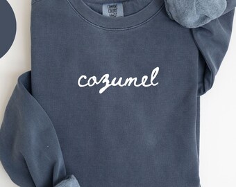 Cozumel Mexico Sweatshirt, Comfort Colors® Crewneck Sweater, Cozumel Mexico Unisex Shirt, Gift for Trip, Wedding Gift, Souvenir, Custom