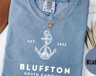 Bluffton South Carolina Shirt, Comfort Colors®, Bluffton SC Unisex T-shirt, Bluffton SC Tee Tshirt, Gift Souvenir TRENDY