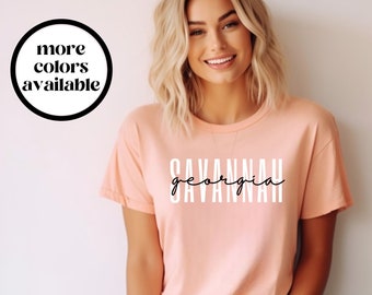 Savannah Georgia Shirt, Savannah T-Shirt, Savannah GA Tee, Savannah Gift, Savannah Souvenir, Gift for Student, Savannah Trip, Unisex Trendy