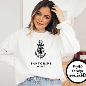 Santorini Sweater, Santorini Sweatshirt, Santorini Shirt, Santorini Gift, Santorini Trip, Santorini Souvenir, Greek Islands Sweater, Greece