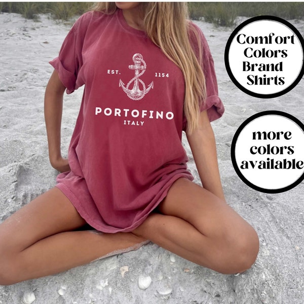 Portofino Shirt, Comfort Colors Shirt, Portofino Gift, Portofino Souvenir, Portofino Italy, Portofino Souvenir, Portofino Trip, Wedding