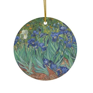 Van Gogh Irises Ornament, Van Gogh Purple Flowers, Van Gogh Flowers Ornament, Van Gogh Lover, Van Gogh Gift, Artist Gift, Art Teacher Gift