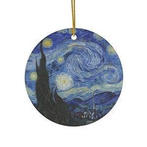 Van Gogh Starry Night Ornament, Van Gogh Gift, Van Gogh Lover, Van Gogh Painting, Artist Gift, Art Teacher Gift, Artist Ornament, Night Sky