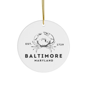 Baltimore Ornament, Baltimore Gift, Baltimore Souvenir, House Warming Gift, Baltimore Wedding, Baltimore Trip, Baltimore Maryland Decor