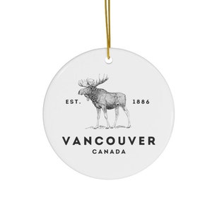 Vancouver Canada Ornament, Vancouver Canada Gift, Vancouver Canada Souvenir, House Warming Gift, Relocation Gift, Customizable