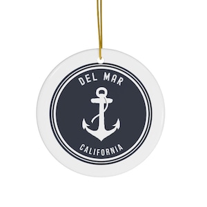 Del Mar California Ornament, Del Mar CA Gift, Del Mar Home, Del Mar Souvenir, Del Mar Trip, Del Mar Home, house warming gift,Del Mar Wedding