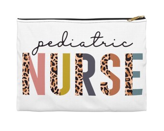 Pediatric Nurse Accessory Pouch Pediatric Nursing Nurse Appreciation Peds Nurse Gift Leopard PEDS Nursing School Grad Gift for Nurses