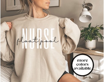 Sweat infirmière flotteur piscine, pull à col rond infirmière flotteur, chemise unisexe infirmière flotteur, cadeau pour flotteur Rn, cadeau de remise des diplômes, cadeau d'appréciation