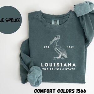 Louisiana Sweatshirt, Comfort Colors®, Louisiana Crewneck Sweater, Louisiana Unisex Shirt, Louisiana Gift Souvenir, House Warming Gift