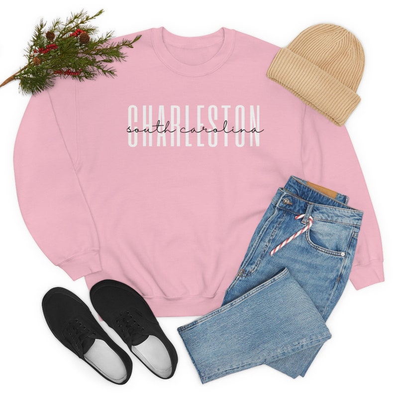 Charleston SC Crewneck Sweatshirt Beachy Sweatshirt Charleston Sweatshirt Charleston Shirt South Carolina Sweatshirt Trendy Sweatshirt image 4