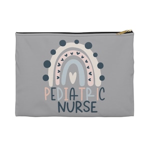 Pediatric Nurse Accessory Pouch, Peds Nurse Gift, Pediatric Nursing, Gift for Nurses, Nurse Appreciation, PEDS, Nursing School Grad, Rainbow