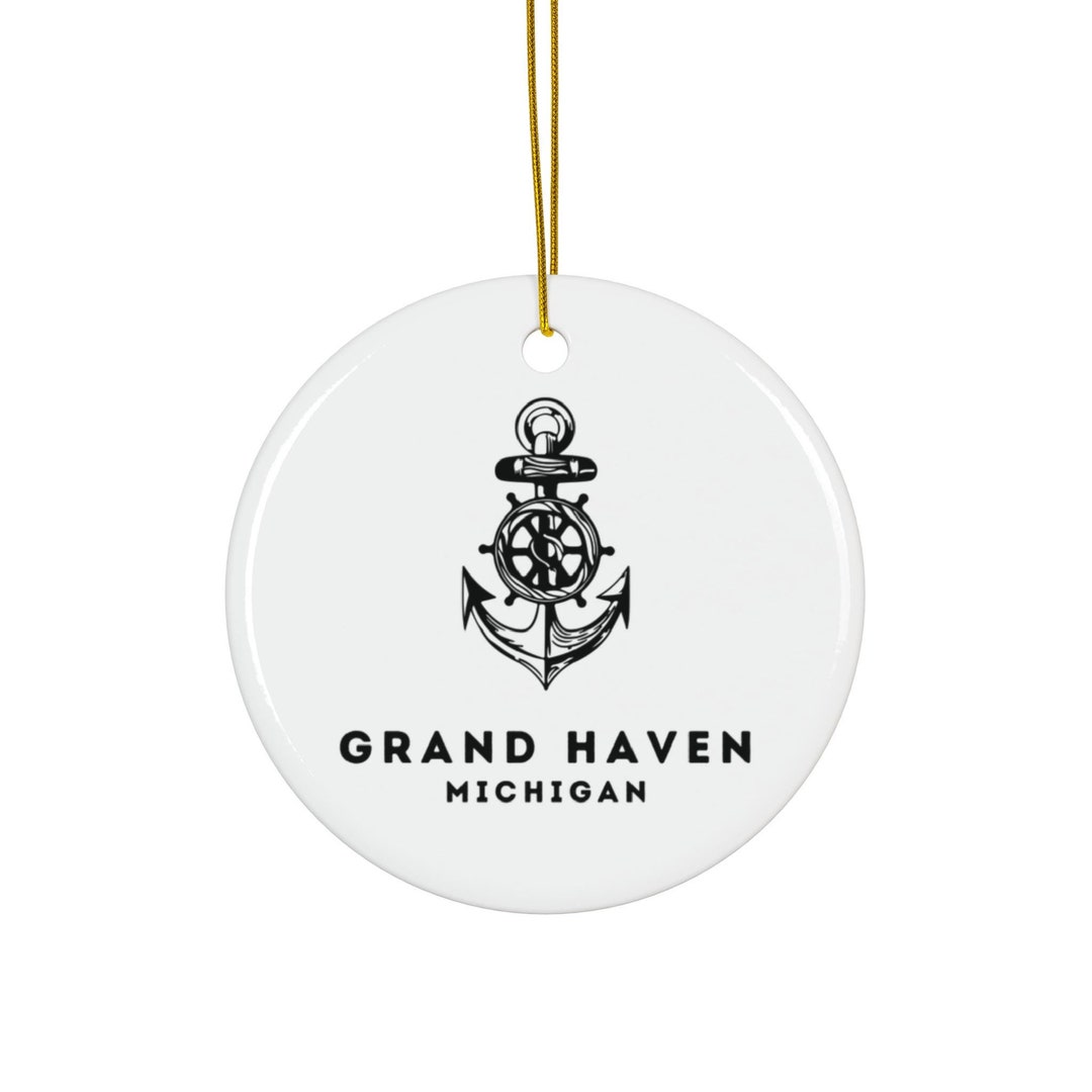 Customizable Grand Haven Michigan Ornament, Grand Haven Michigan Gift