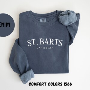 St. Barts Caribbean Islands Sweatshirt, Comfort Colors® Crewneck Sweater, St. Barths French West Indies Unisex Shirt, Saint Barthelemy Gift Bild 2