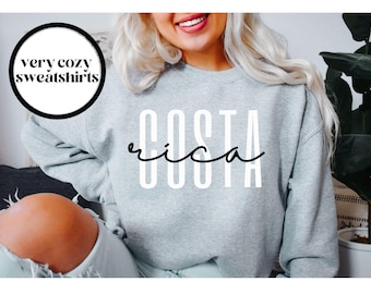 Costa Rica Sweatshirt, Costa Rica Crewneck Sweater, Costa Rica Unisex Shirt, Costa Rica Gift Souvenir, Wedding Gift, Gift for Trip