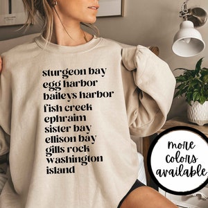Door County Sweater, Door County Shirt, Wisconsin Sweater, Door County Home, House Warming Gift, Door County Trip, Door County Souvenir