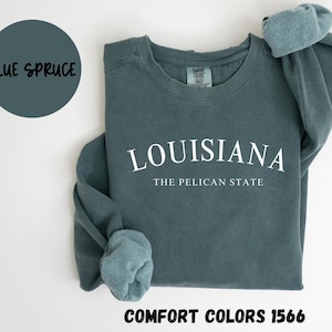 Louisiana Sweatshirt, Comfort Colors®, Louisiana Crewneck Sweater, Louisiana Unisex Shirt, Louisiana Gift Souvenir, House Warming Gift