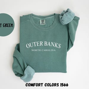 Outer Banks North Carolina Sweatshirt, Comfort Colors® Crewneck Sweater, Outer Banks NC Unisex Shirt, Gift for Her or Him, Gift for Trip image 4