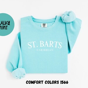 St. Barts Caribbean Islands Sweatshirt, Comfort Colors® Crewneck Sweater, St. Barths French West Indies Unisex Shirt, Saint Barthelemy Gift Bild 7