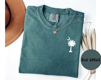 South Carolina Shirt, Comfort Colors®, South Carolina Palmetto Tree T-shirt Tshirt, SC Palmetto Unisex Tee, House Warming Gift for Trip