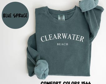 Clearwater Beach Florida Sweatshirt, Comfort Colors®, Clearwater Beach FL Crewneck Sweater, Clearwater Beach FL Unisex Shirt, Gift Souvenir