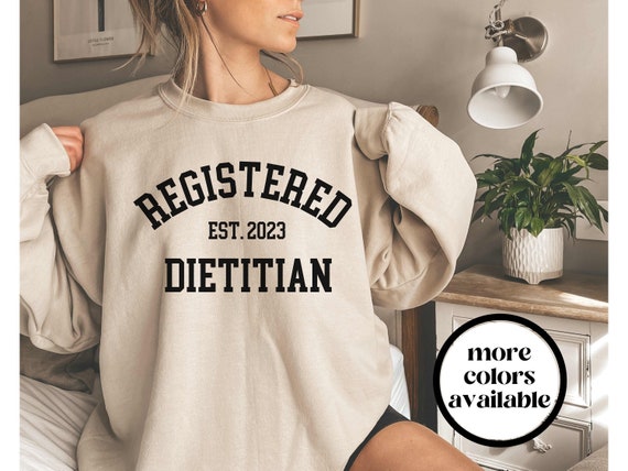 Dietitian Sweatshirt, Dietetics Gift, RD Shirt, Registered Future Dietitian Grad, Gift For Her, Unisex Crewneck Sweatshirt, Customizable