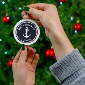 North Wildwood New Jersey Ornament, North Wildwood NJ Gift, North Wildwood Beach, North Wildwood Trip, House Warming Gift zdjęcie 3