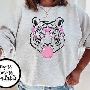 Tiger Sweatshirt, Tiger Lover Gift, Women's Unisex Tiger Face Sweatshirt, Animal Lover Gift, Tiger Shirt, Tiger Mascot Unisex Sweatshirt Tee