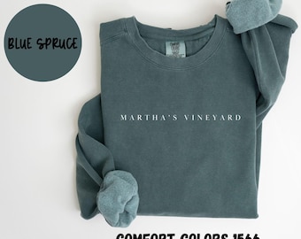 Martha's Vineyard Massachusetts Comfort Colors® Sweatshirt, Martha's Vineyard MA Crewneck Sweater, Martha's Vineyard MA Unisex Shirt, Gift