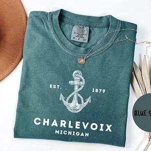 Charlevoix Michigan Shirt, Comfort Colors®, Charlevoix MI T-shirt Tshirt, Charlevoix MI Unisex Tee, House Warming Gift, Wedding Gift, Trendy
