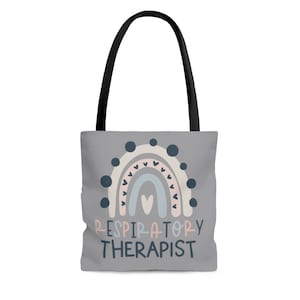 Respiratory Therapy Tote Bag, Respiratory Therapist Bag, Boho Rainbow, Gift for Respiratory Therapy, Grad Gift, Boho Leopard, Gift for Her