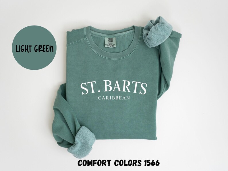 St. Barts Caribbean Islands Sweatshirt, Comfort Colors® Crewneck Sweater, St. Barths French West Indies Unisex Shirt, Saint Barthelemy Gift Bild 5