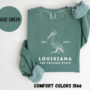 Louisiana Sweatshirt, Comfort Colors®, Louisiana Crewneck Sweater, Louisiana Unisex Shirt, Louisiana Gift Souvenir, House Warming Gift
