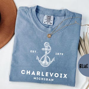 Charlevoix Michigan Shirt, Comfort Colors®, Charlevoix MI T-shirt Tshirt, Charlevoix MI Unisex Tee, House Warming Gift, Wedding Gift, Trendy